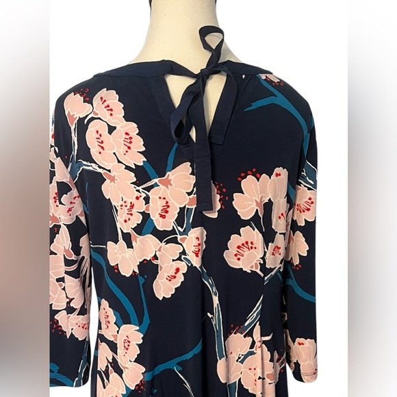 Pea in the pod Maternity Women’s size Medium Navy/ Floral Shift dress🤰3/4 sleeve - Picture 5 of 9